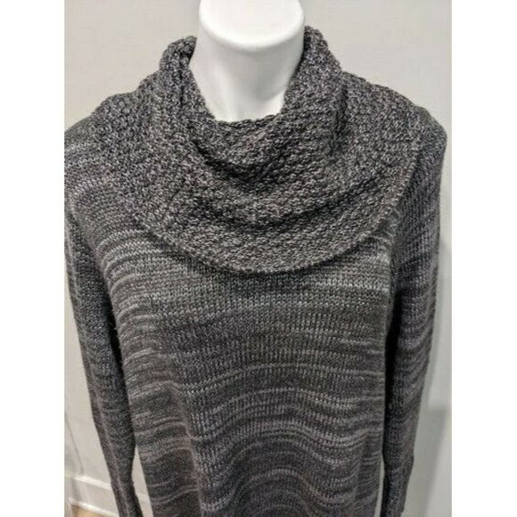 Sympli Womens Size Large Sweater Dress Pullover Gray Cowl Neck Side Slits Canada - Picture 4 of 10